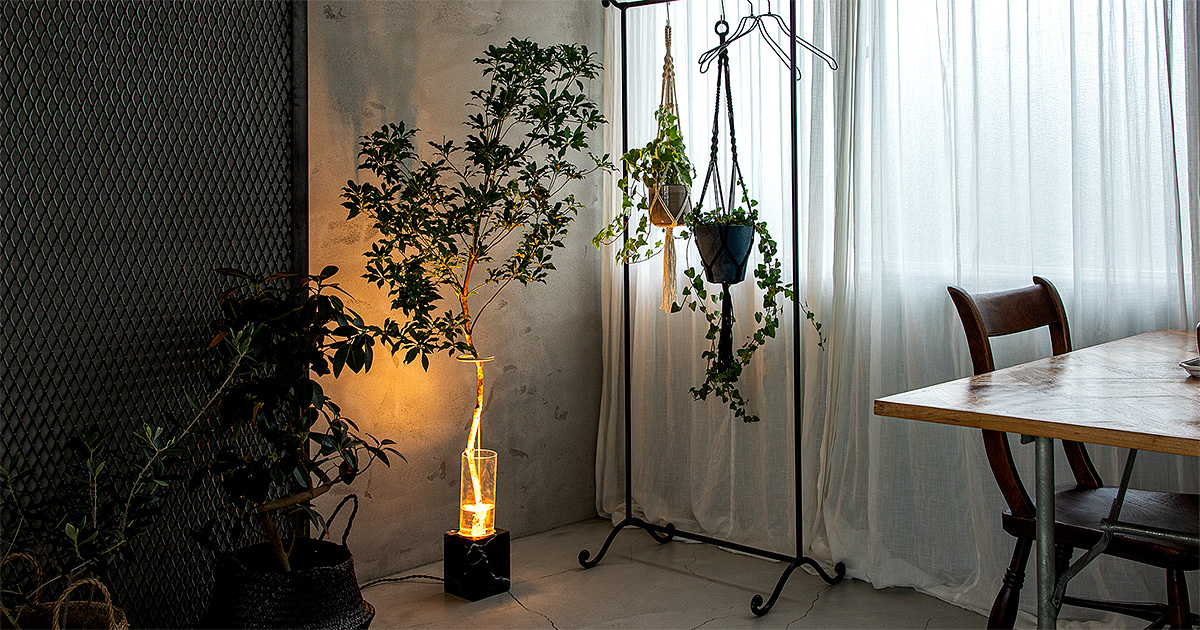 LUMINASTONE FLOOR LAMP｜植物を光のアートに変える新発想の照明