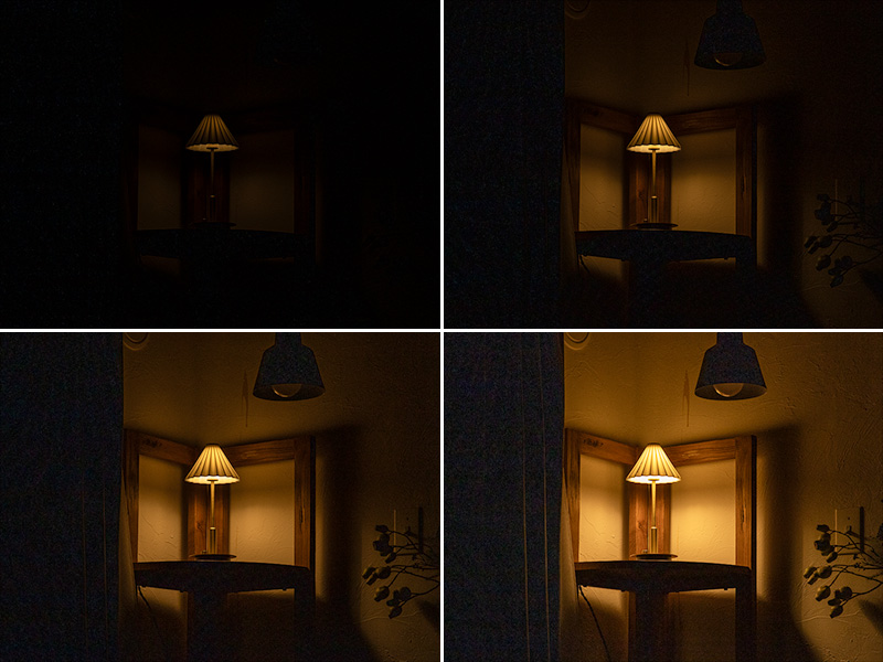 ORIGAMI LAMP PORTABLE 調光イメージ